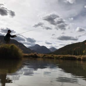 Fly fishing a mountain stream near Park City