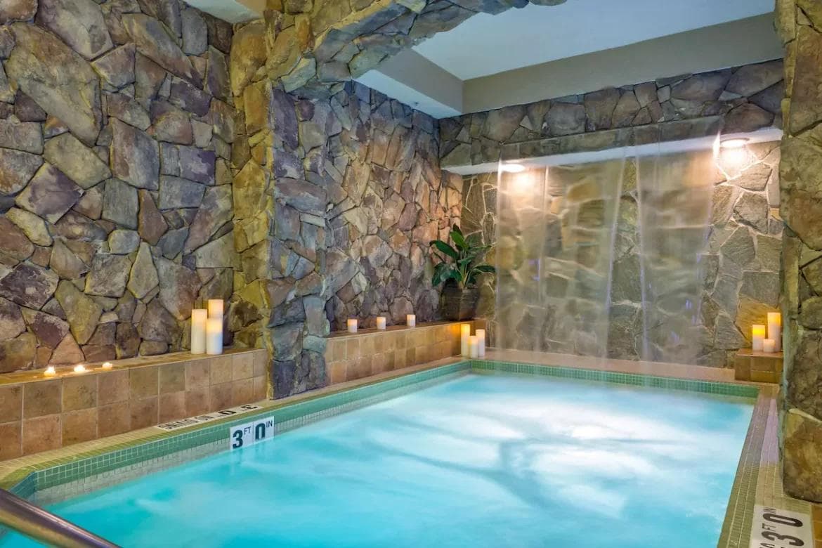 Waterfall soaking pool at Serenity Spa at Westgate