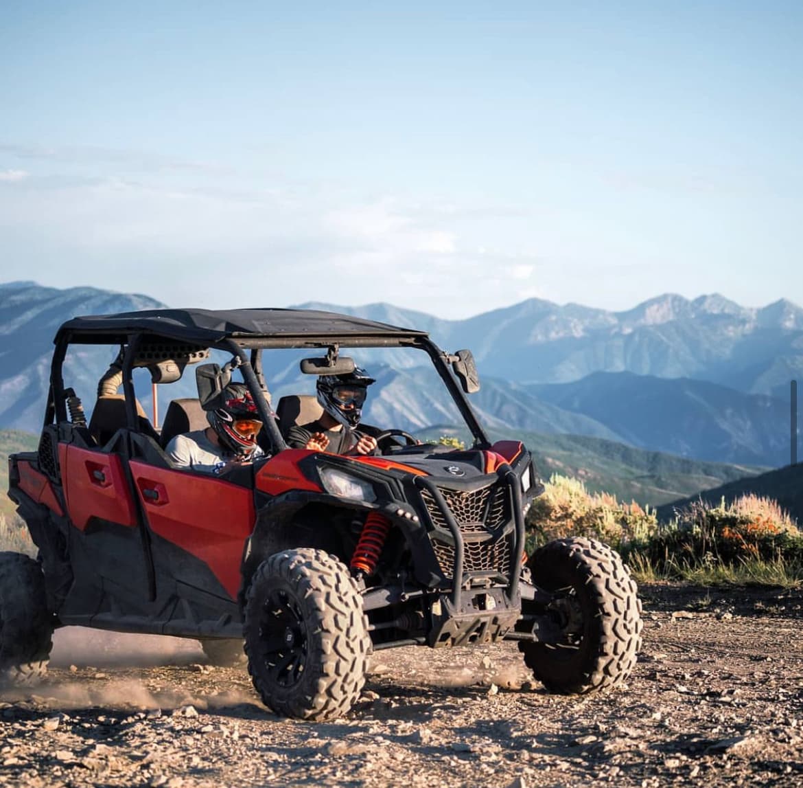 Side-by-side ATV on a mountain ridge above Park City