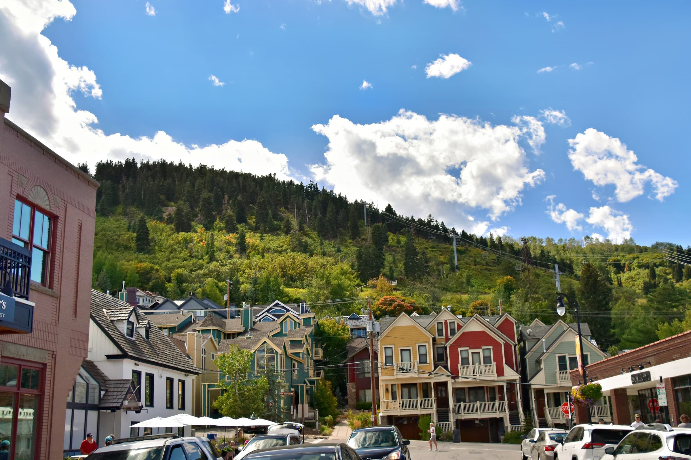 Park City, Utah nestled among the Wasatch Mountains